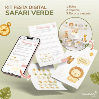 Kit Festa Digital: Safari Baby (Verde)
