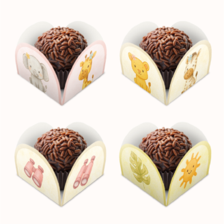 Forminhas para doces: Safari Baby (Menina) - 12pcs