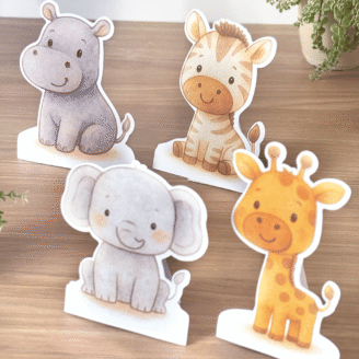 Elementos de Mesa: Safari Baby (Verde) - 4pcs